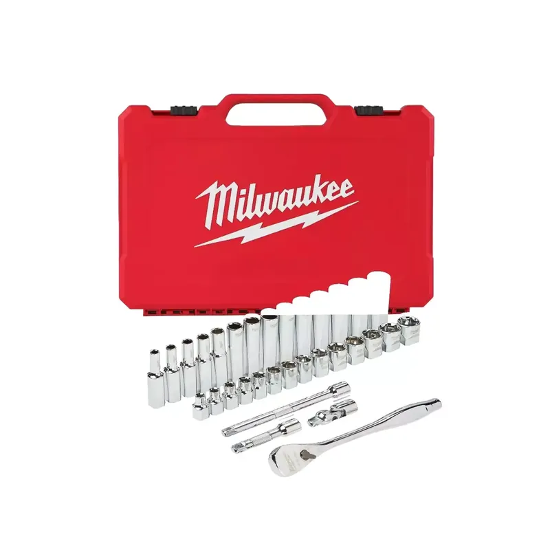 Neue Kollektion Milwaukee Ratschen- und Steckschlüsseleinsatz Set 3/8" metrisch (32-teilig)