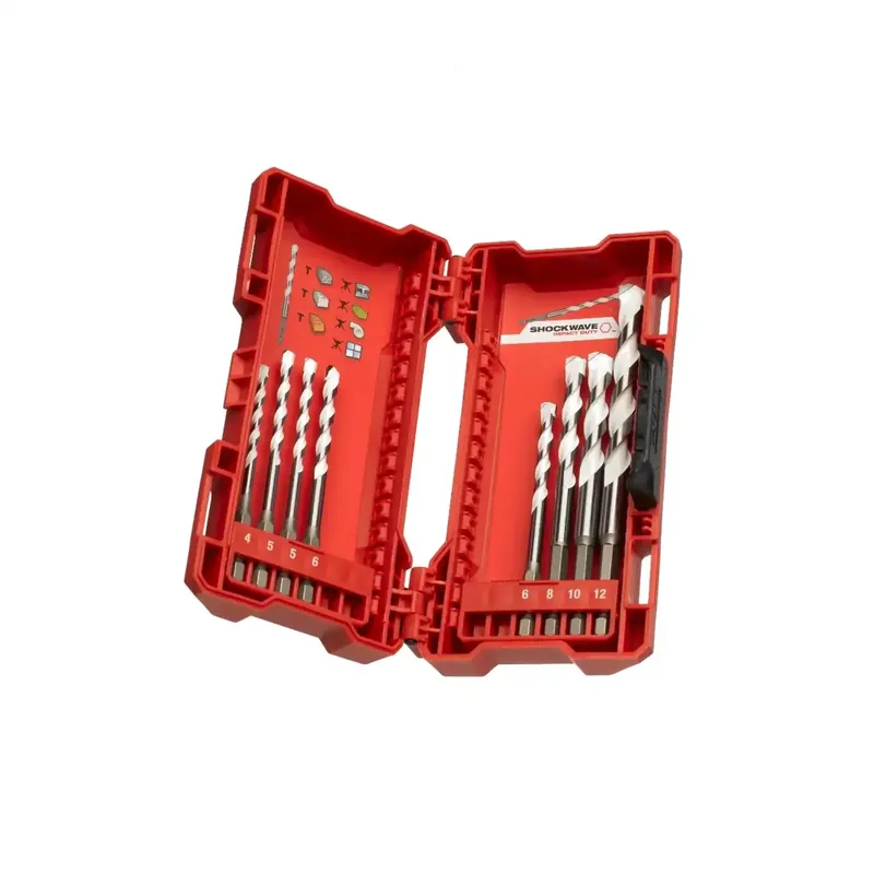 Direkt Vom Hersteller Milwaukee SHOCKWAVE Multimaterial Bohrer 1/4" Hex Kassette 8-teilig (4/5/5/6/6/8/10/12 mm)