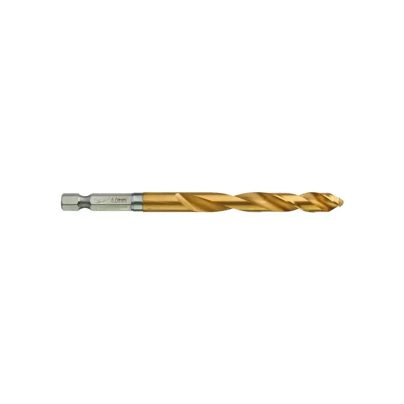 Milwaukee SHOCKWAVE Metallbohrer HSS-G RED HEX Titan 1/4" (8,0 x 111 mm) Versand Am Gleichen Tag