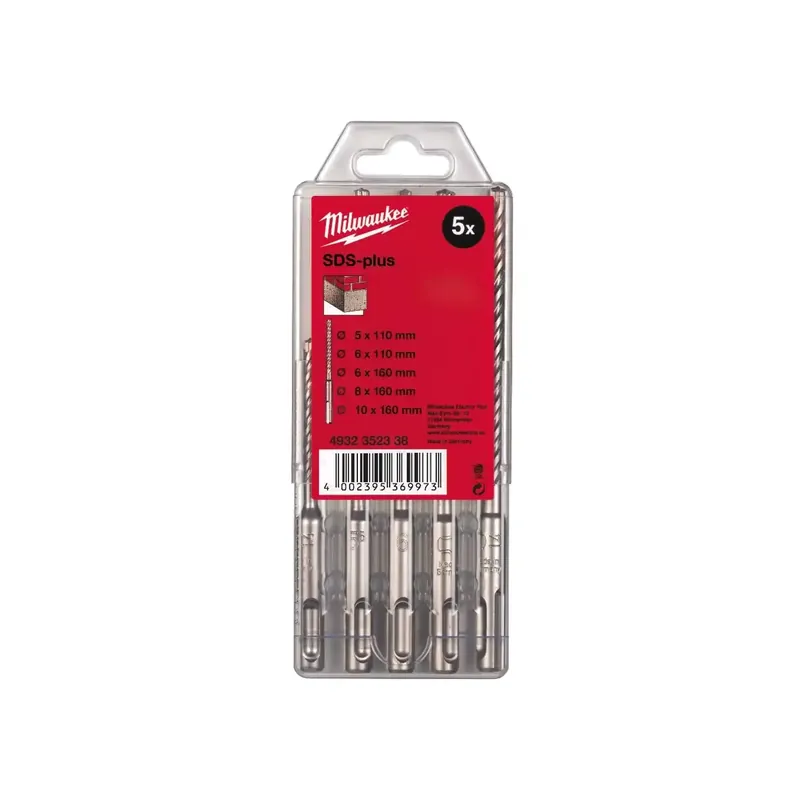Milwaukee Hammerbohrer M2 SDS-Plus Set 5-teilig (5/6 x 110 mm, 6/8/10 x 160 mm) Billig