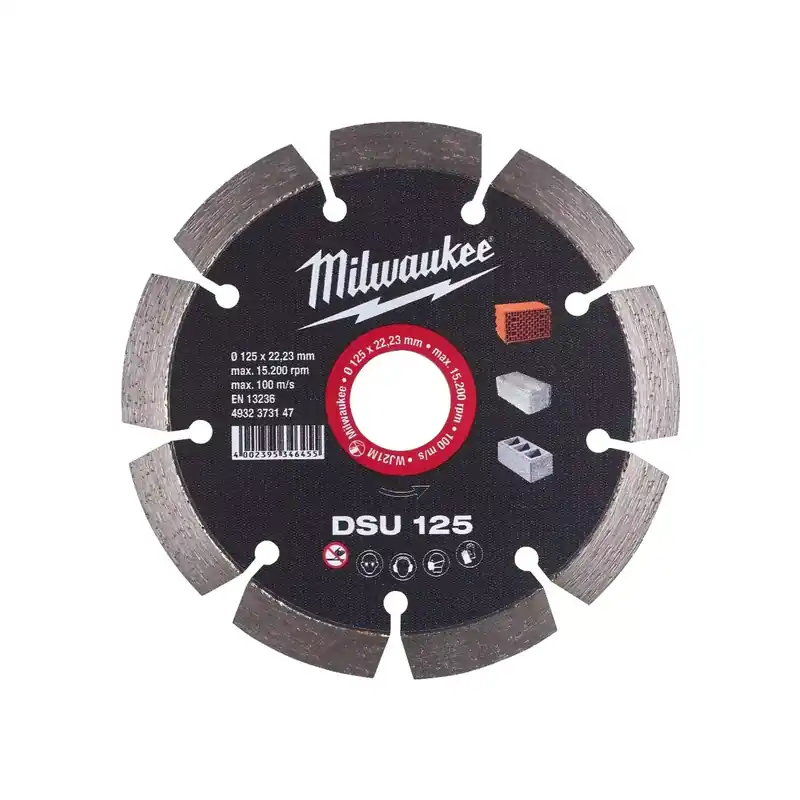Milwaukee Diamanttrennscheibe DSU 125 mm (optimiert für Mauernutfräsen) Neu