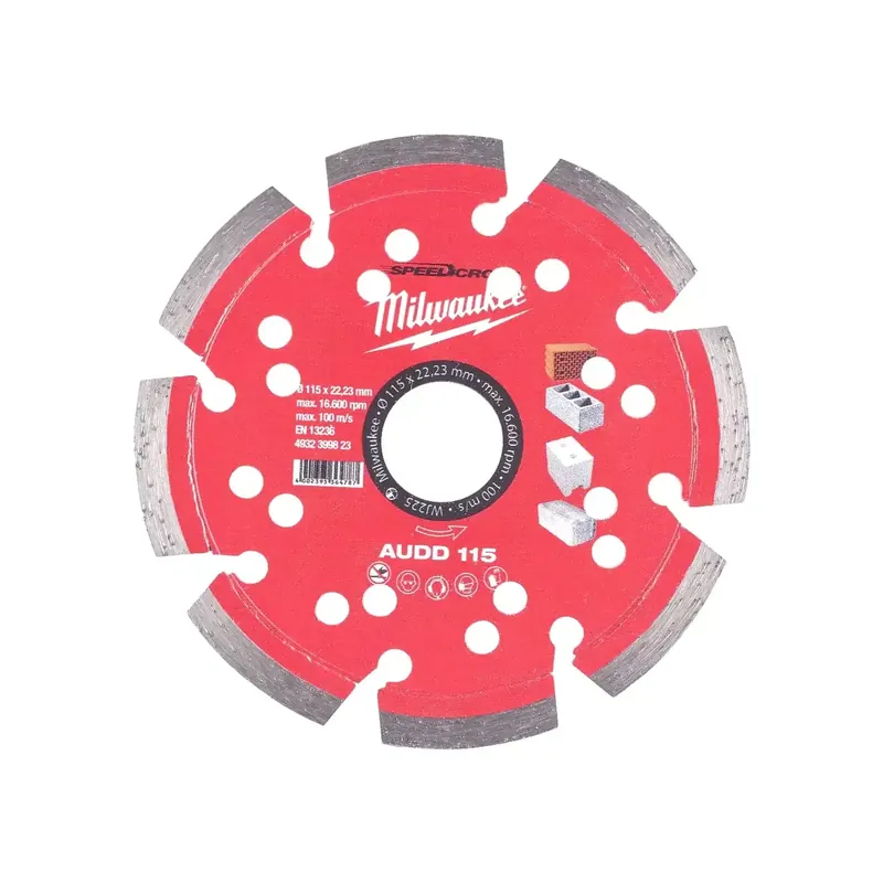 Garantierte Lieferung Milwaukee Speedcross Diamanttrennscheibe AUDD 115 mm (für abrasive Materialien)