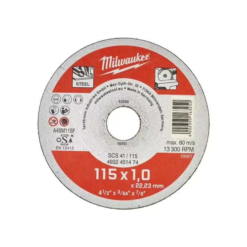 Milwaukee Metalltrennscheibe Contractor INOX 115 mm (SCS41 1 mm Contractor) Expressversand