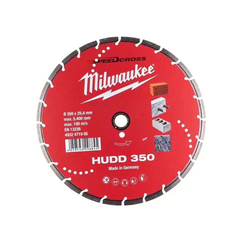 Aktuell Milwaukee Speedcross Diamanttrennscheibe HUDD 350 mm (für harte Materialien)