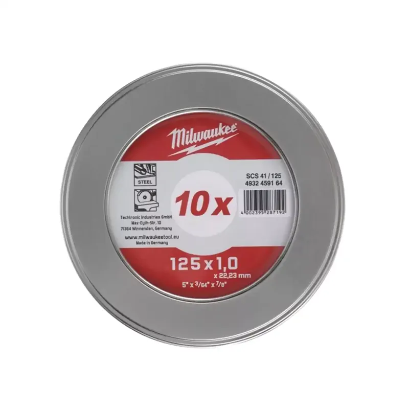 Direkt Vom Hersteller Milwaukee Metalltrennscheibe PRO+ INOX 125 mm (10 x SCS41 1 mm in Metallbox)