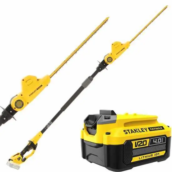 Zertifiziert Elektrische Heckenschere STANLEY FATMAX V20 - 18V - 4AH mit Teleskopverlängerung