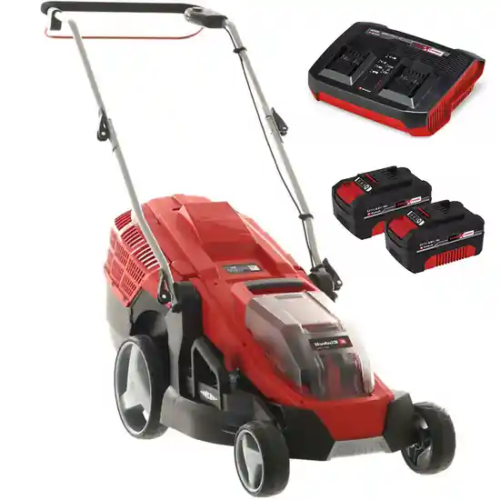 Günstig Einhell Akku-Rasenmäher GE-CM 36/43 Li - mit Starterset 2 Akkus 18V/4ah und Ladegerät