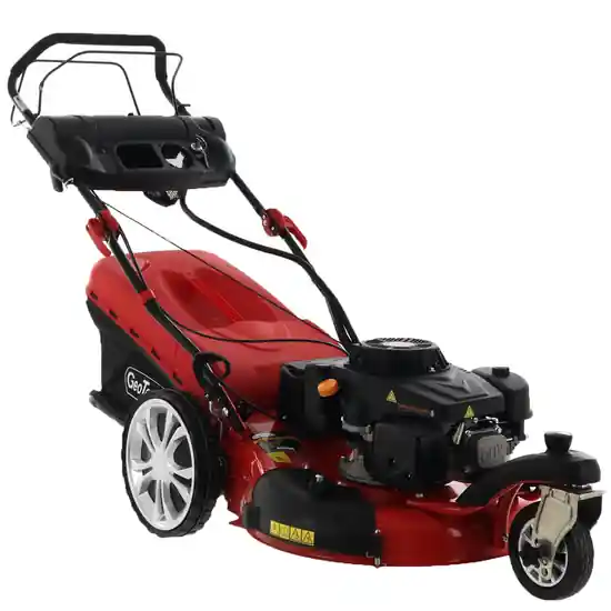 GeoTech Pro S58-3 BMSWGE L225 - Benzin-Rasenmäher mit Radantrieb - Einzelradschwenkung - mit Elektrostarter Neue Kollektion