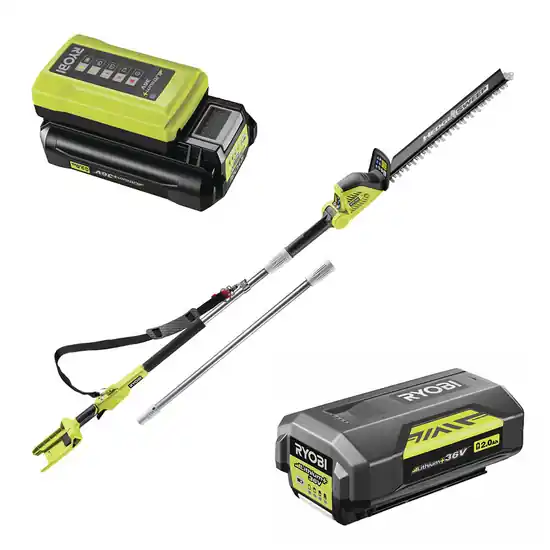 Bestpreis Akku-Heckenschere mit Teleskopschaft RYOBI RY36PHT50A-0 36V - 2Ah - Schwert 50 cm