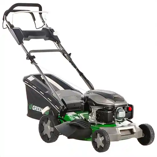 GreenBay GB-LM 46 S - Rasenmäher mit Radantrieb - 4 in 1 - Benzin Motor mit 170 ccm Markenprodukt