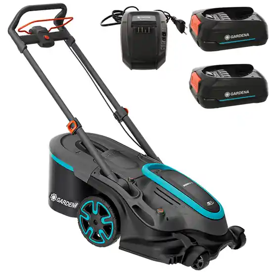 Gardena PowerMax Duo 46/36V P4A - Akku-Rasenmäher - 2x18V 2,5Ah - Schnittbreite 46 cm Super-Preis
