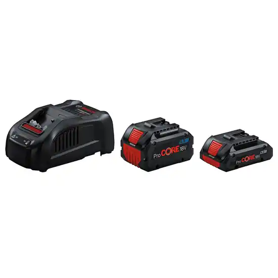 Bosch - ProCORE 18V Set für Professional Blue Line - Mit zwei 4.0 - 5.5 Ah Batterien und Ladegerät Knallerangebot