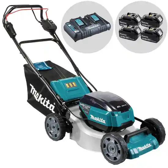Makita DLM462Z – Akku-Rasenmäher mit Radantrieb – 4×18 V / 5 Ah – 46 cm Schnittbreite Preiswert