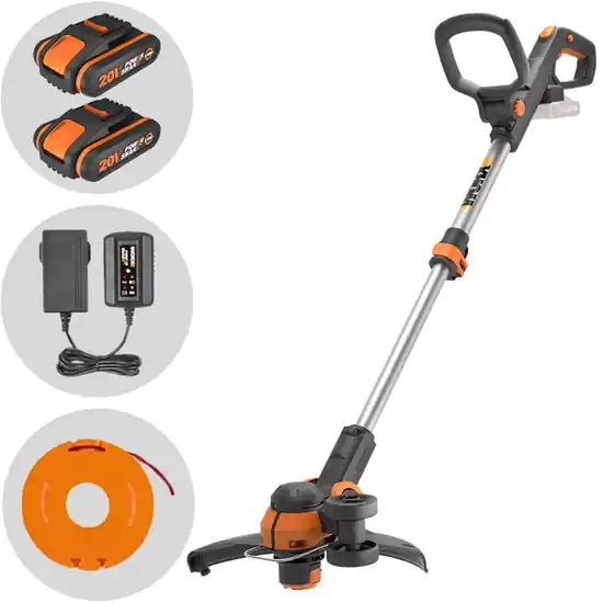 Günstig Worx WG163E - Akku-Rasentrimmer - 2x 20V 2Ah
