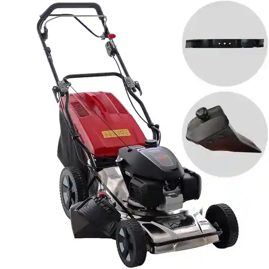 Marina Systems MX 55 SH 3V – Benzinrasenmäher mit Radantrieb – Honda GCVx 200 Motor – Edelstahlgehäuse Zertifiziert