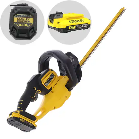 Neu Im Sortiment STANLEY Fatmax - SFMCHT650D1-QW – Akku-Heckenschere – 18V 2Ah – 50 cm Messer