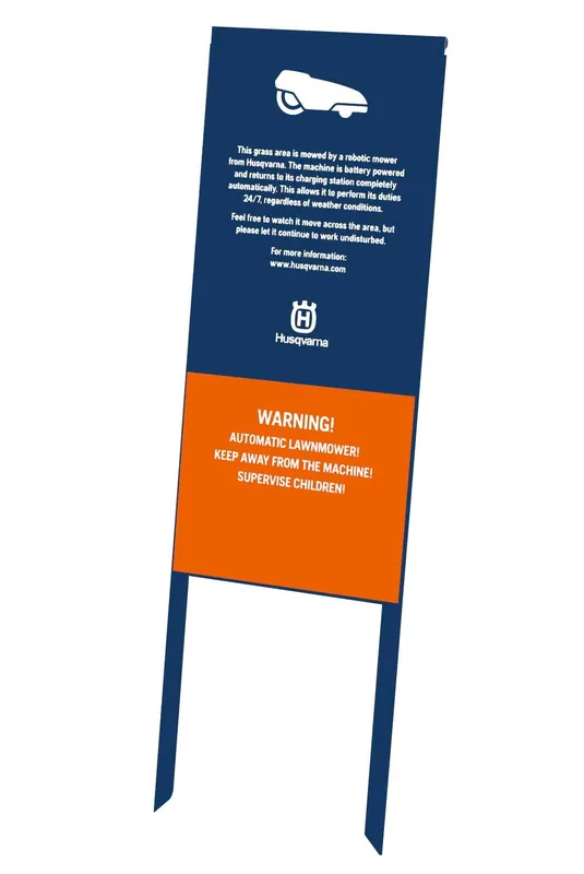 Ausverkauf Husqvarna-Warnschild