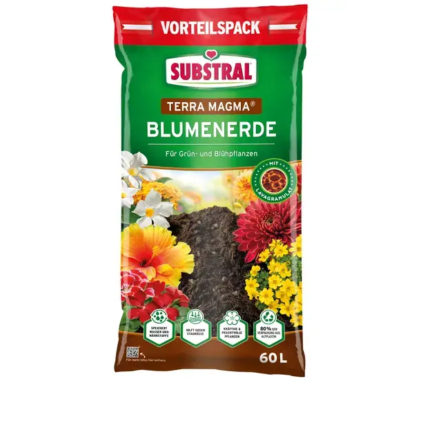 Nur Heute SUBSTRAL Spezial-Blumen-Erde Terra Magma 60 l