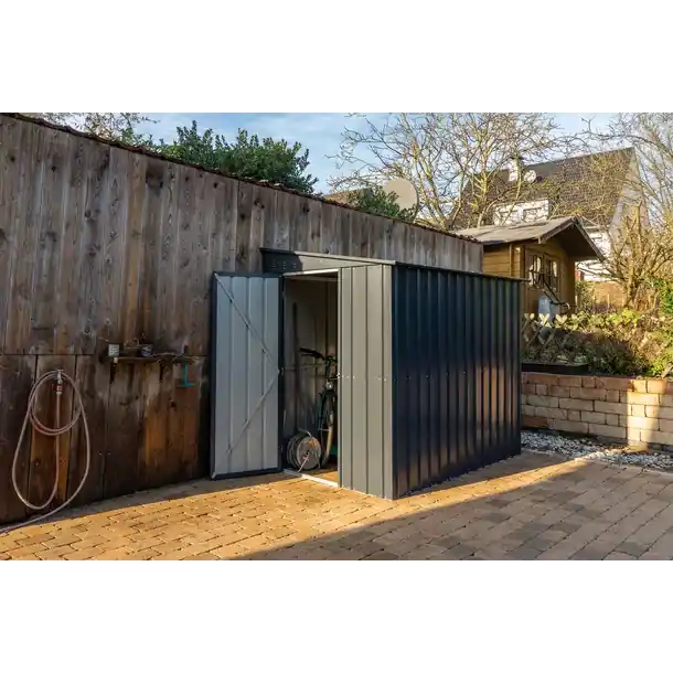 Neu Globel Gerätehaus Wand-Zierde LeanTo 58, anthrazit