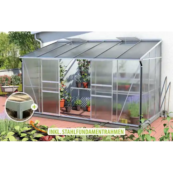 Mega-Angebot Vitavia Gewächshaus Ida 7800 HKP6mm - Set