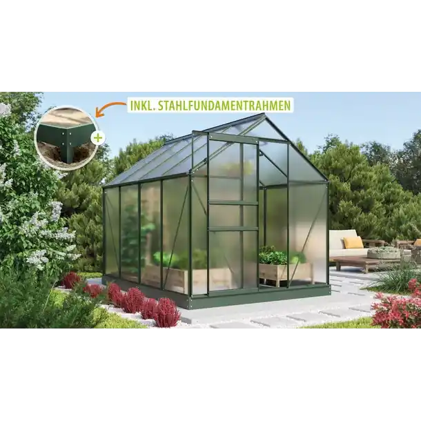 Sichere Zahlung Vitavia Gewächshaus Comet 5000 HKP4mm, smaragd - Set