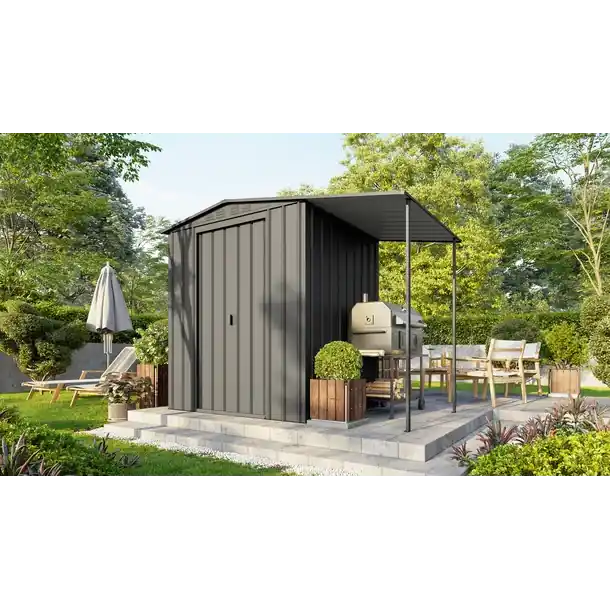 Globel Metallgerätehaus Gartenmanager Dream 65, anthrazit - Set Neue Ware