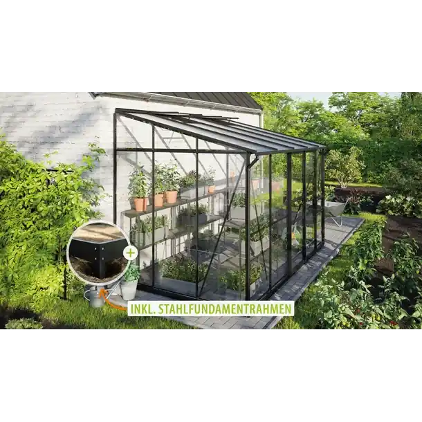 Nur Für Kurze Zeit Vitavia Gewächshaus Ida 6500 ESG/HKP, schwarz - Set