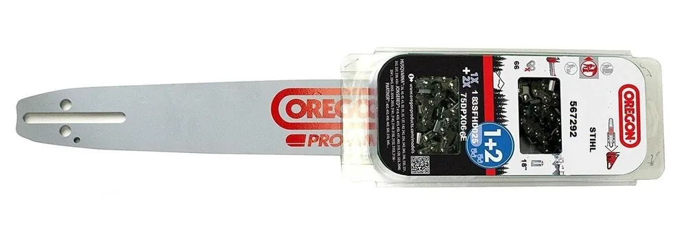 Oregon Führungsschiene 183SFHD025 + 2 Sägekette 75DPX066E Finale Aktion