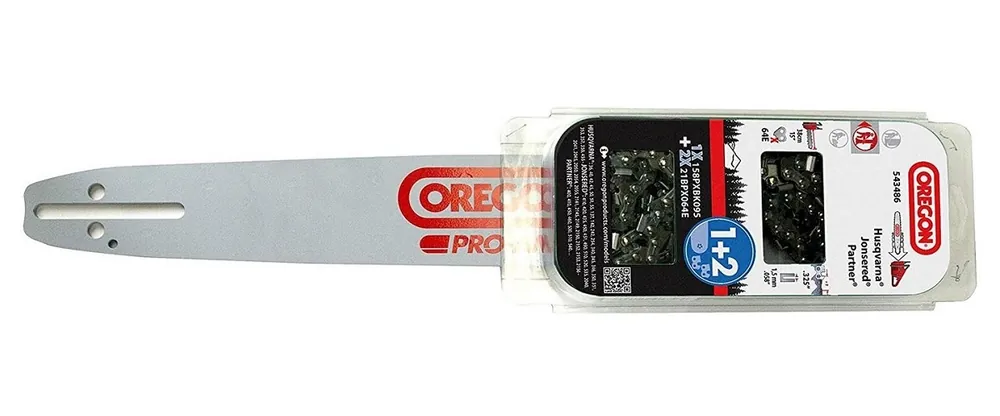 Markenprodukt Oregon Führungsschiene 1x 158PXBK095 + 2x Sägekette 21BPX064E