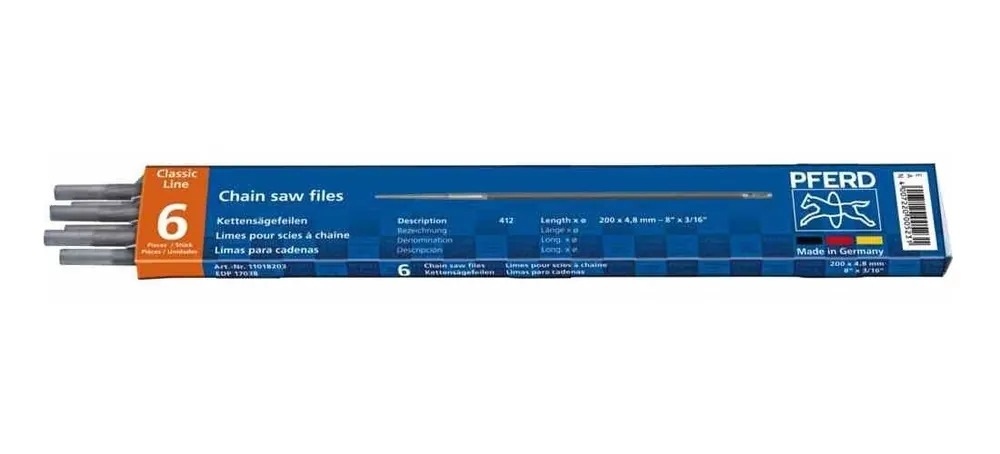 Pferd Kettenfeile Rundfeile 4,8 mm 6er Pack Neu