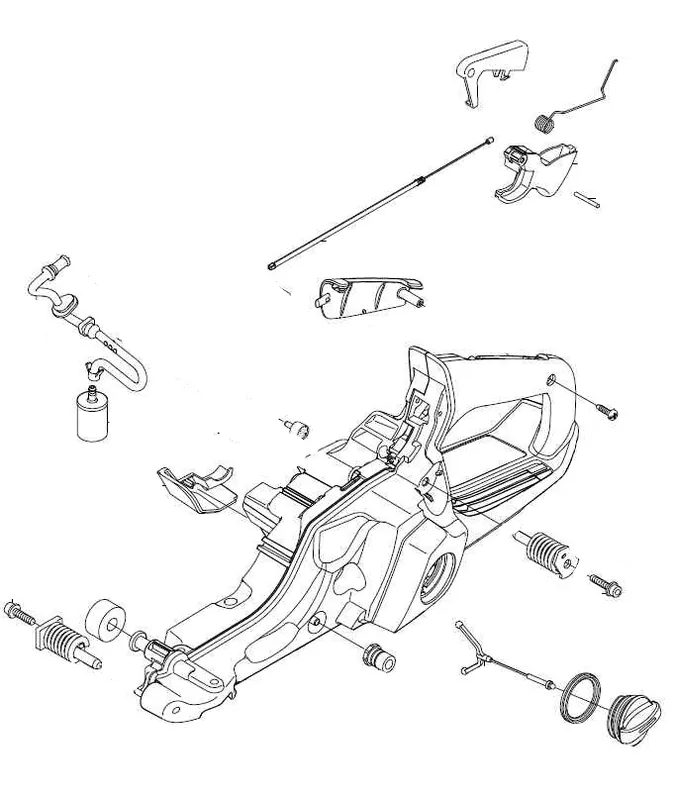 Saisonangebot Husqvarna Kettensäge Motorsäge Kraftstofftank Komplett 545 550 XP/XPG