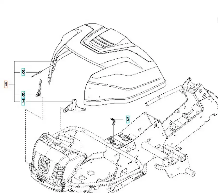 Husqvarna Motorhaube für R213 C R216 R216 AWD Rider Neue Ware