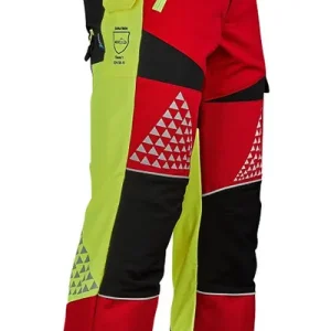 Timbermen Schnittschutz Bundhose Allround Rot/Gelb Gr. S +5cm Schneller Versand