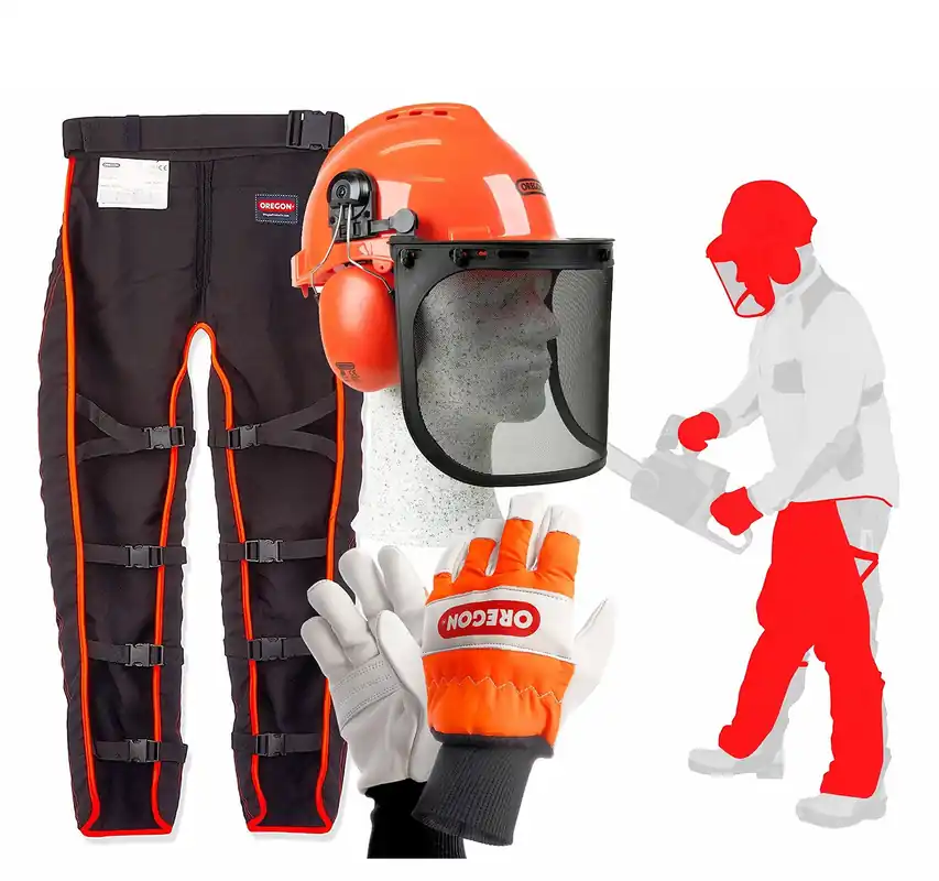 Echt Oregon Schutzausrüstungsset - Beinlinge Helm Handschuhe