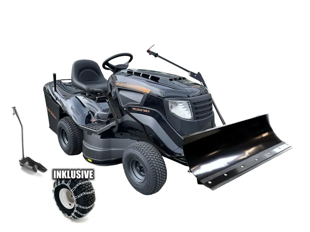 Markenware Black Edition Pro 225/92 Twin H Rasentraktor mit Winterpaket 120 Plus