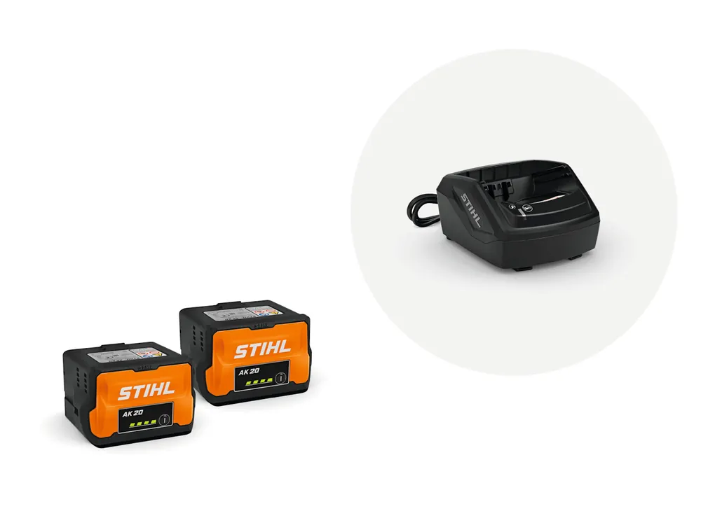 Schneller Versand STIHL Starter Set 2x AK 20 Akku und 1x AL 101 Ladegerät