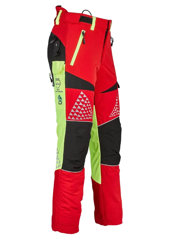 Nur Heute Timbermen Schnittschutz-Bundhose Light Rot-gelb Gr. L + 5cm