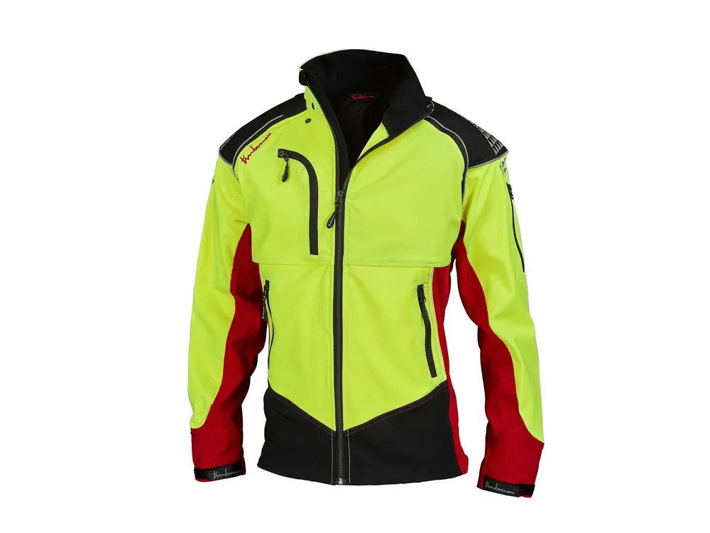 Direkt Vom Hersteller Timbermen Forstjacke Allround (Rot/Gelb) Gr. L
