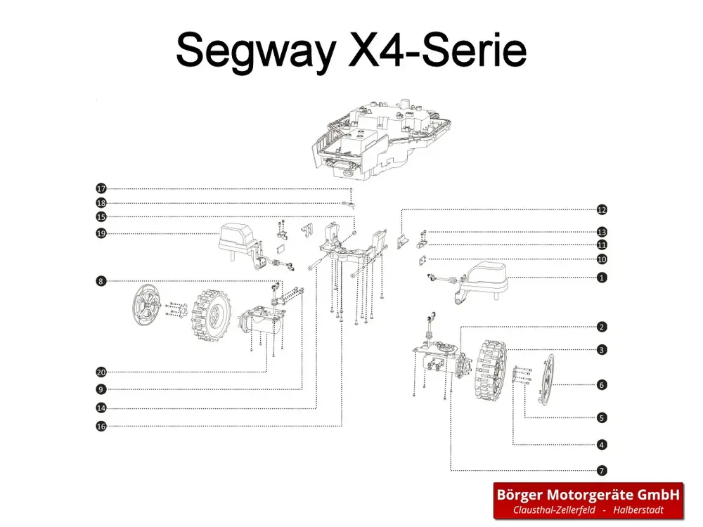 Segway Vorderrad für Navimow X4-Serie Mähroboter Solange Der Vorrat Reicht